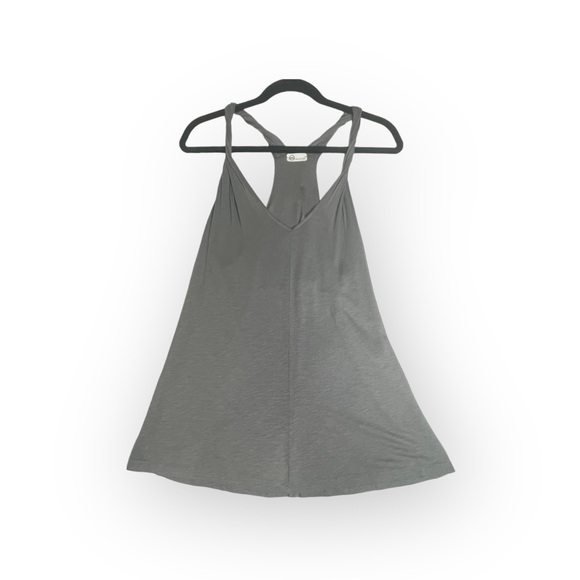 new AG Jeans Adriano Goldschmied 𖦹 Twisted Strap Trapeze Tank 𖦹 Gunmetal 𖦹 M - Picture 2 of 16